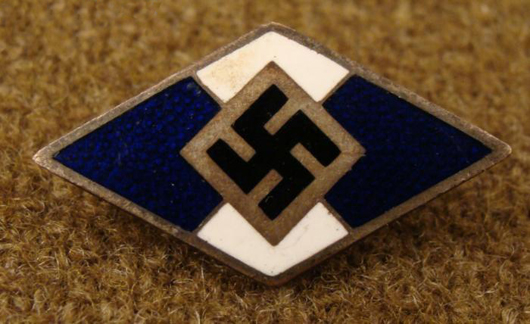 Rare Nazi foreign volunteer Hitler Youth membership pin, estimate $140-$220, to be auctioned on Friday, Nov. 5, 2010. Universal Live photo.